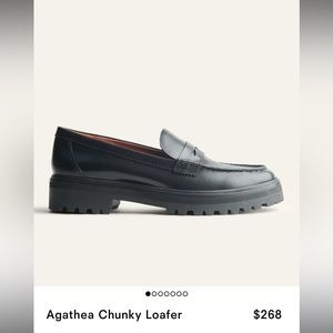 Black Agathea Chunky Loafers, Reformation